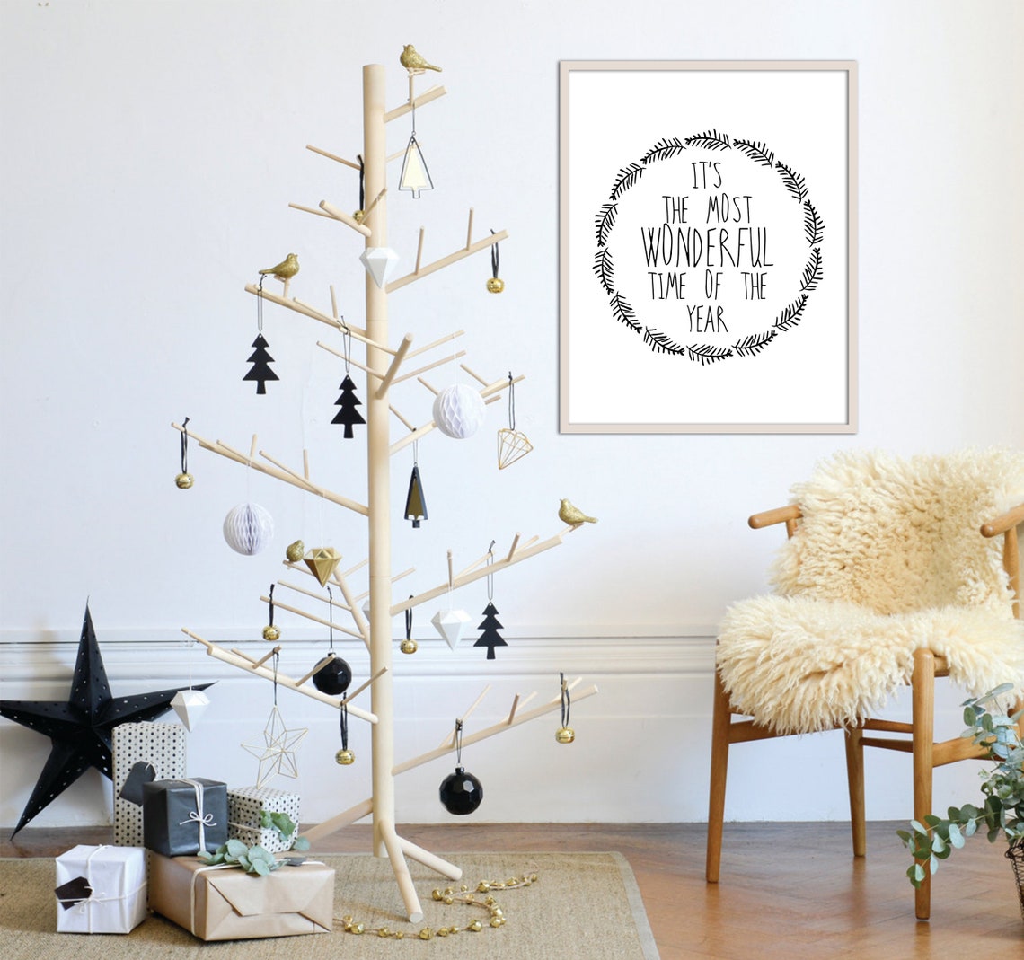 Its The Most Wonderful Time Of The Year Christmas Wreath Quote Poster - Image 2