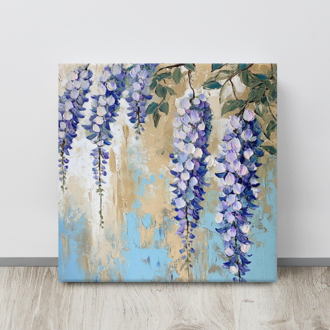 Wisteria Flower Wall Art Painting Print Print Vine Wall Art Flower Wall Art Large Painting Wall Art Wisteria Plant Art