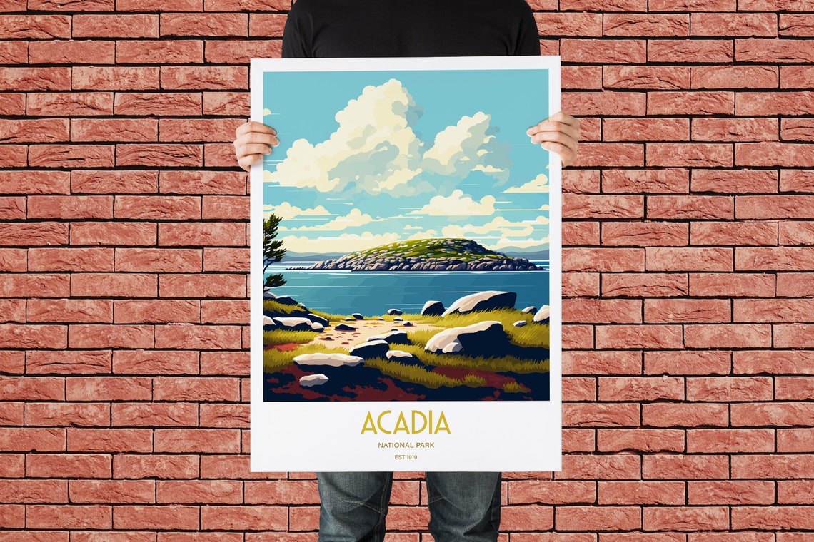 Acadia National Park Travel Print National Park Travel Art Acadia Travel Print Usa National Park Acadia Sea Travel Poster - Image 3