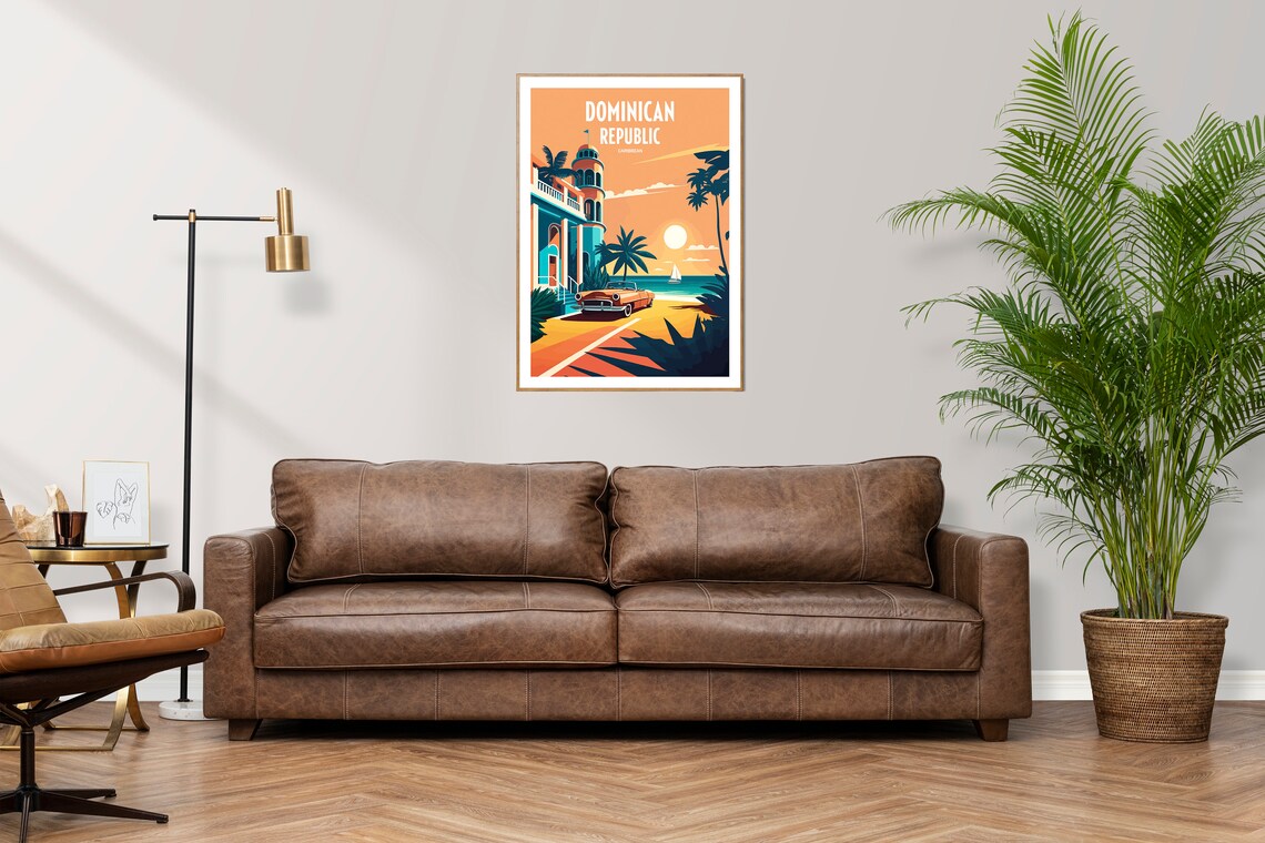 Dominican Republic Dominican Art Dominican Poster Dominican Print Dominican Dominican Wall Art Santo Domingo Caribbean - Image 3