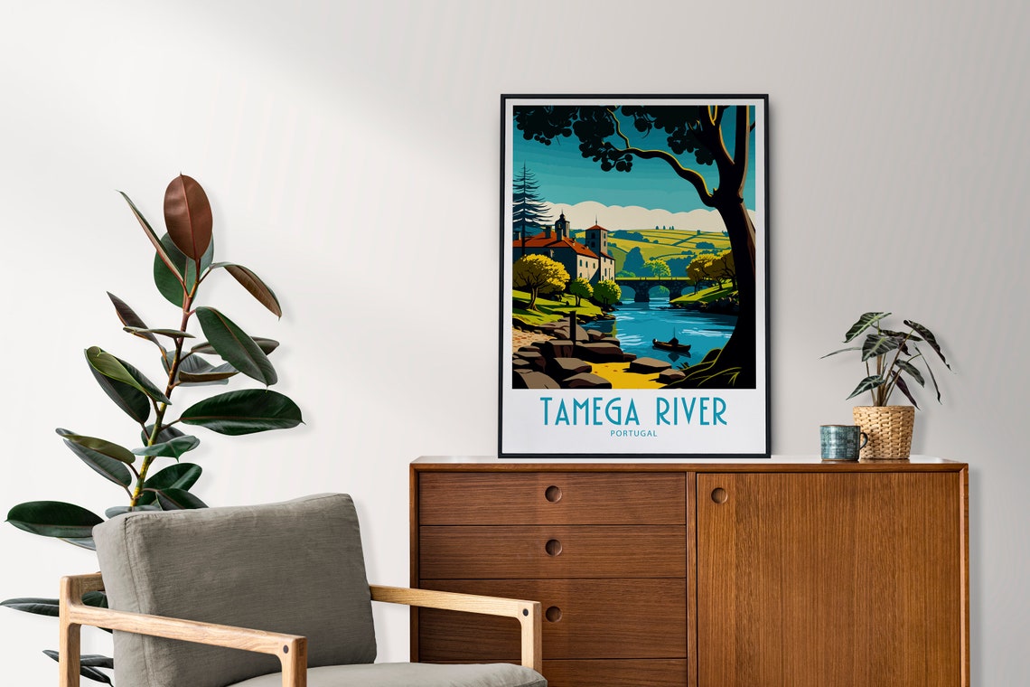 Chaves Travel Print Wall Art Tamega River Portugal Wall Hanging Home Decoration Chaves Portugal Gift Art Lovers Art Chaves Wall Decor Art - Image 4