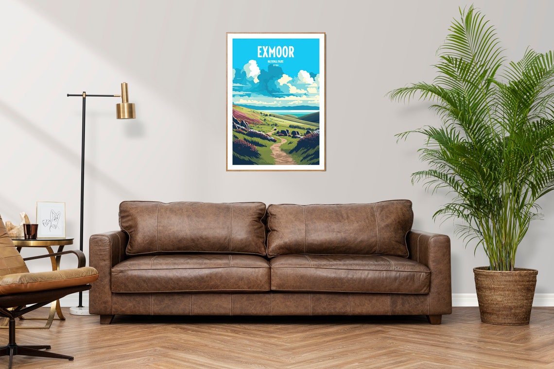 Exmoor National Park Travel Print National Park Travel Art Exmoor Travel Print Uk National Park Exmoor Travel Poster - Image 2