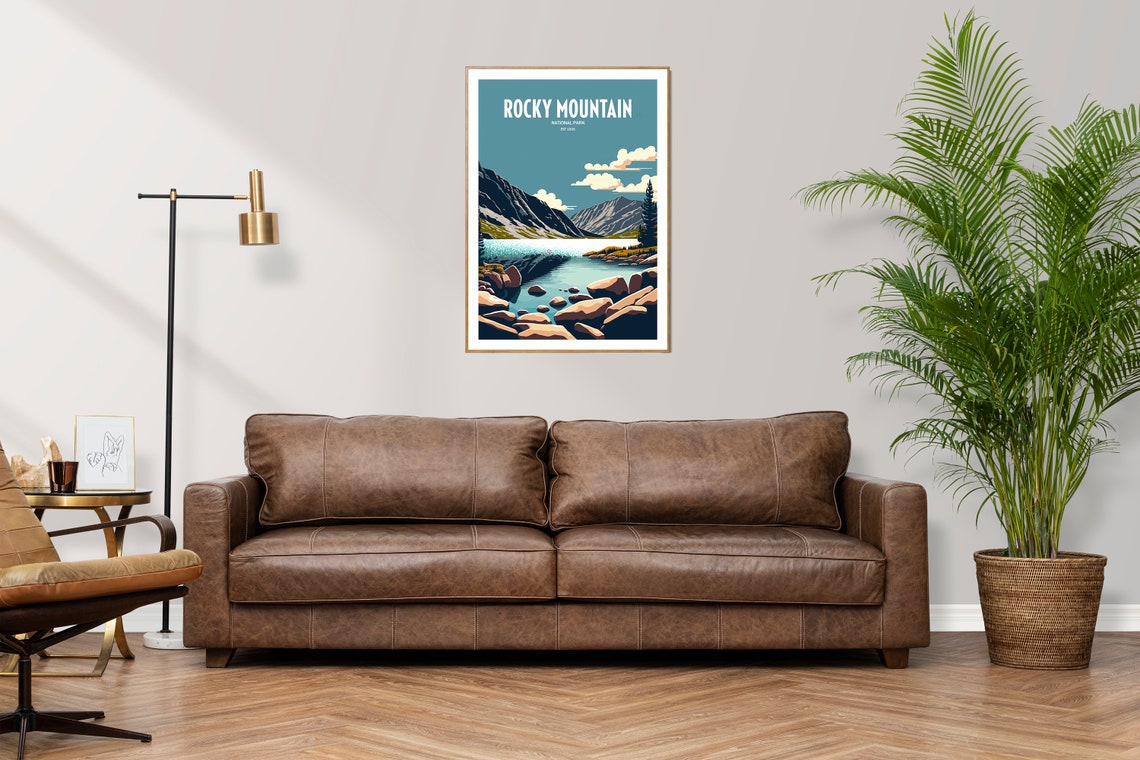 Rocky Mountain National Park Travel Print National Park Travel Art Rocky Mountain Travel Print Usa National Park Rocky Travel Poster - Image 2