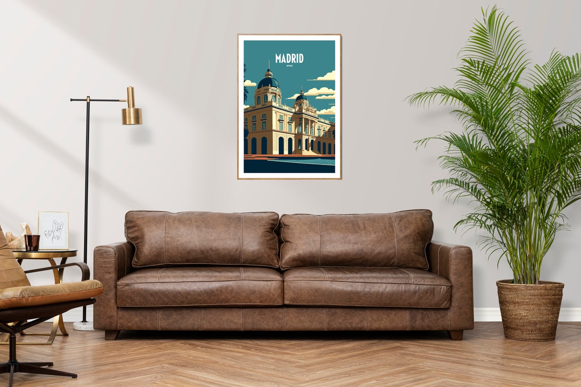 Madrid Spain Travel Print Madrid Spain City Travel Art Madrid Spanish City Travel Print Capital City Spain Print Madrid City Poster - Image 3