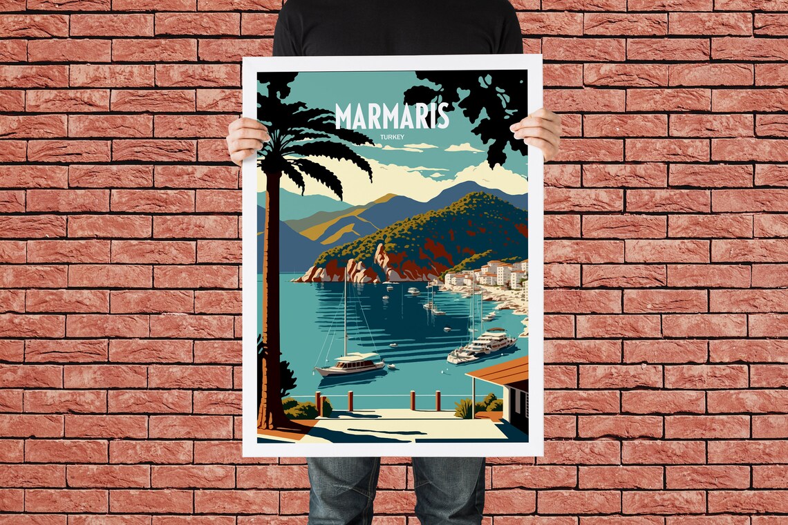 Marmaris Travel Poster, Turkey City Art Print - Image 3