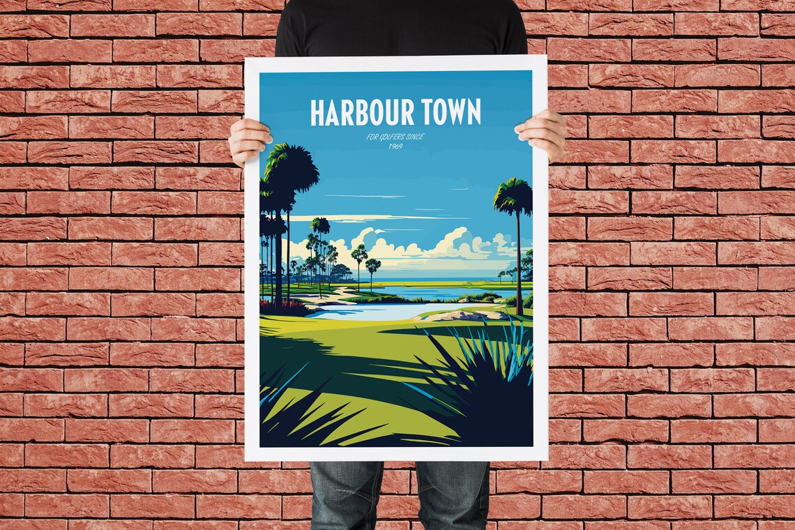 Harbour Town Golf Travel Poster, Famous Golf Course - Image 4