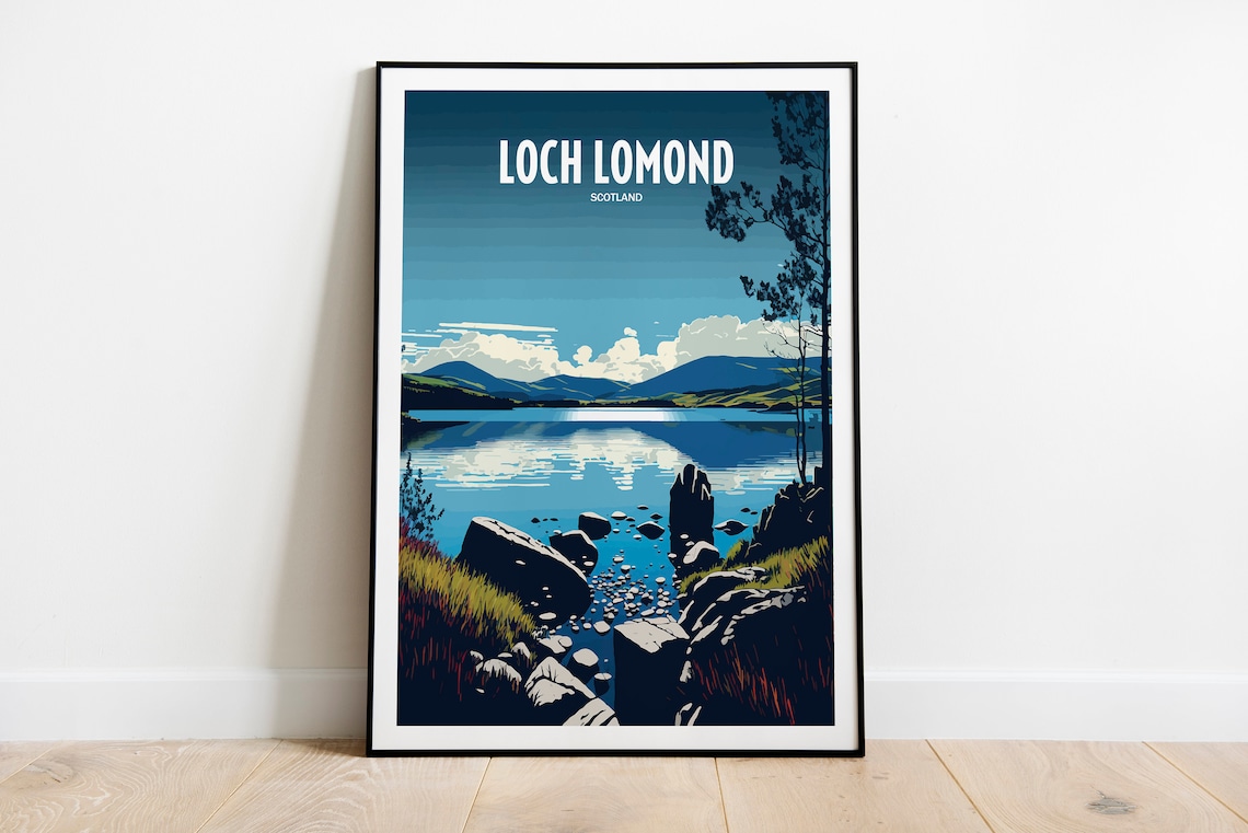 Loch Lomond Travel Art Scotland Travel Poster