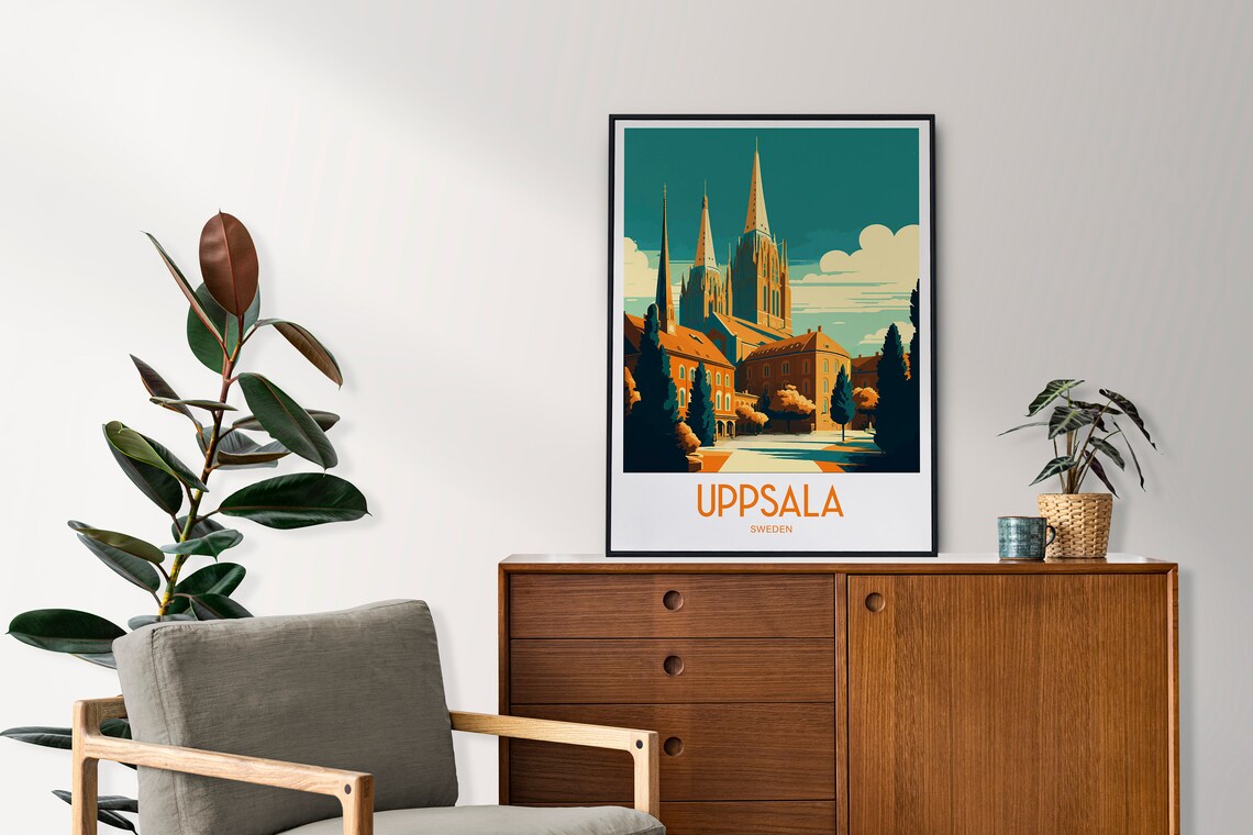 Uppsala Travel Poster, Sweden City Wall Art - Image 3