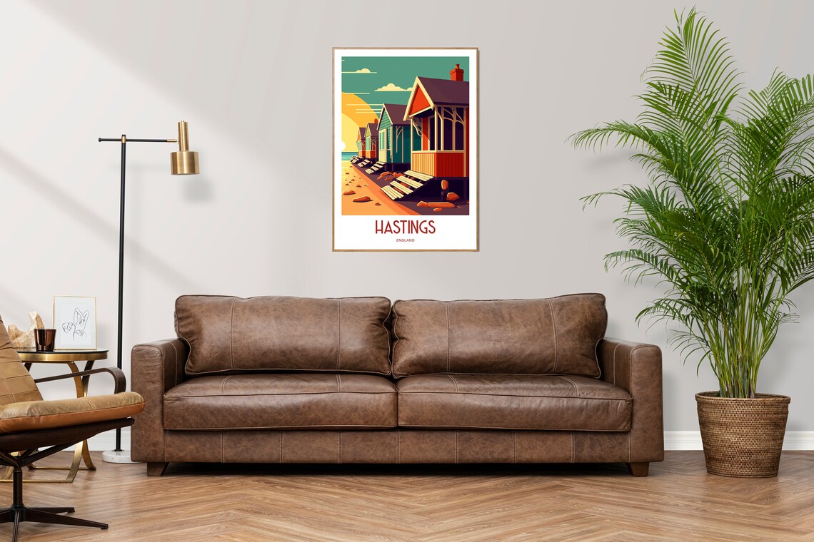 Hastings Seaside Hastings Print East Sussex Hastings Poster Hastings Wall Art Pier Hastings Photo Hastings Pier Beach Huts - Image 3