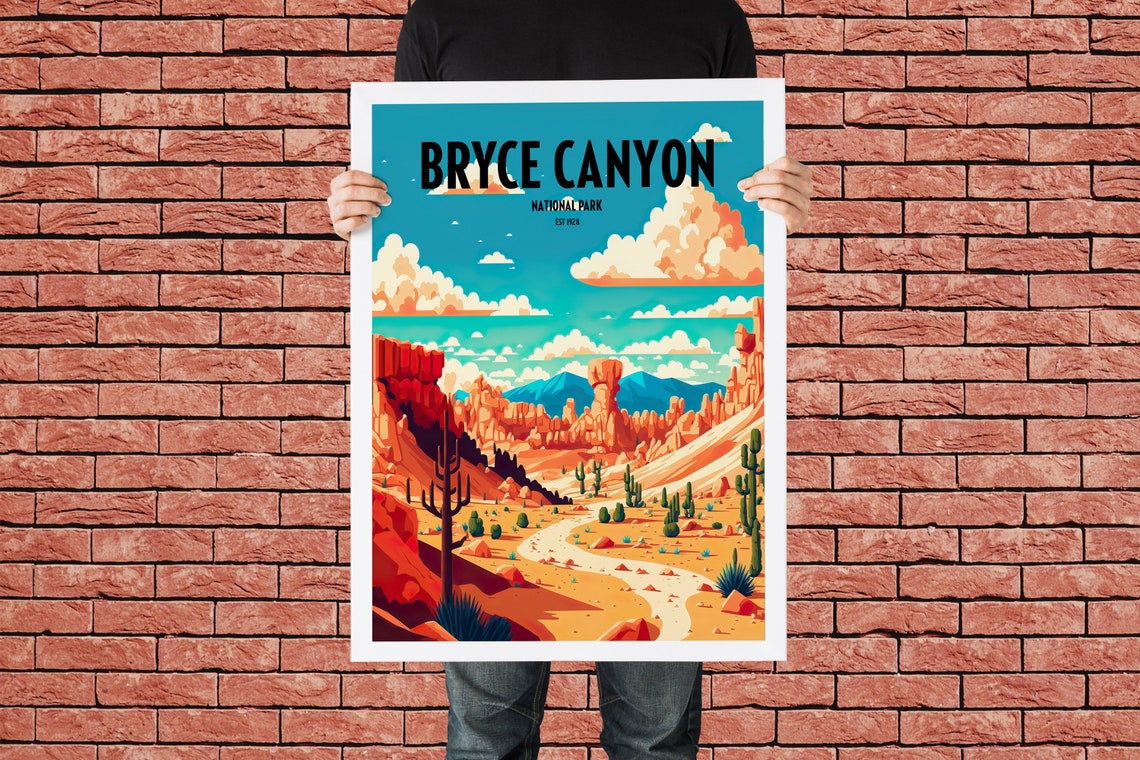 Bryce Canyon National Park Travel Print National Park Travel Art Bryce Canyon Travel Print Usa National Park Bryce Travel Poster - Image 3