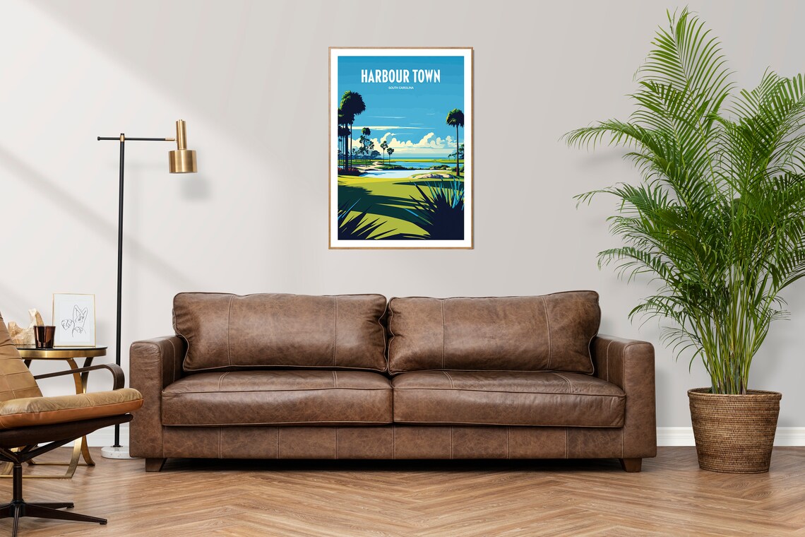 Harbour Town Golf Links Travel Poster, Golf Course - Image 2