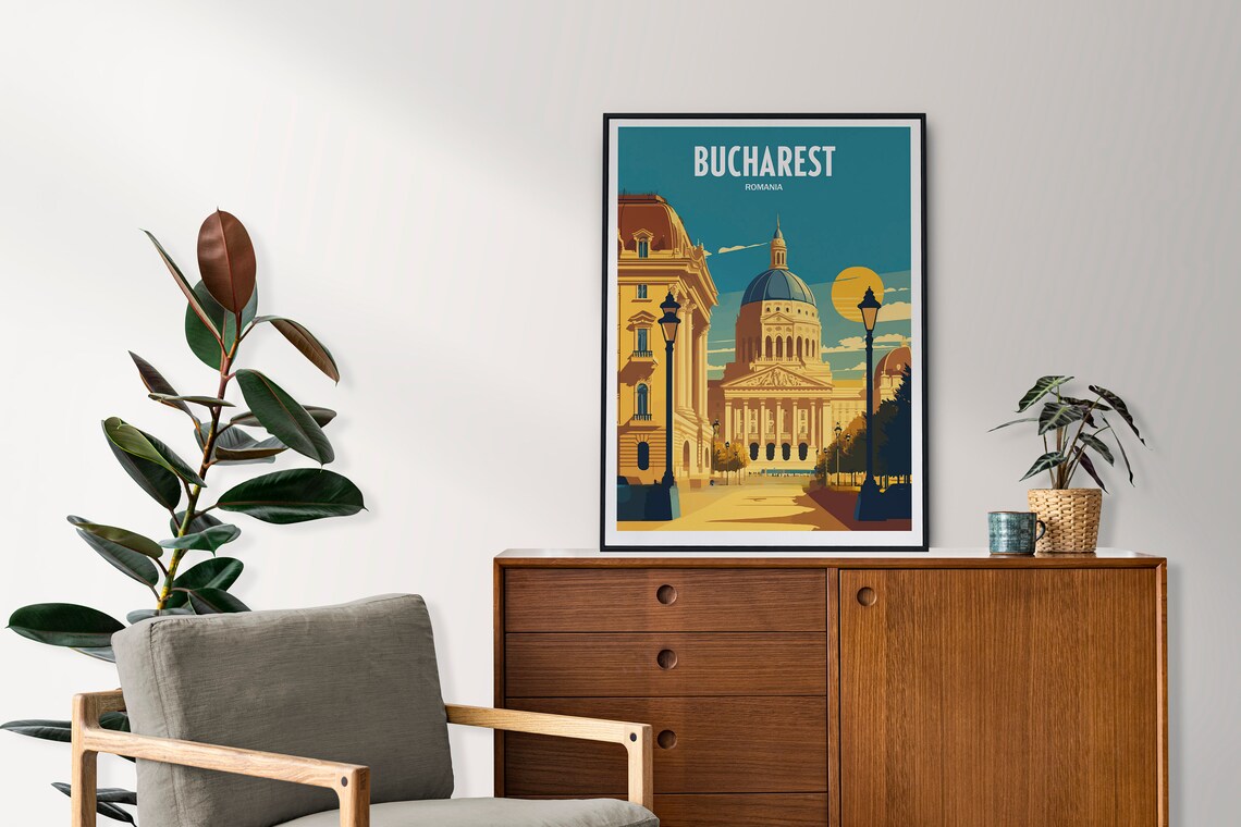 Bucharest Travel Poster, Romania Wall Decor - Image 3