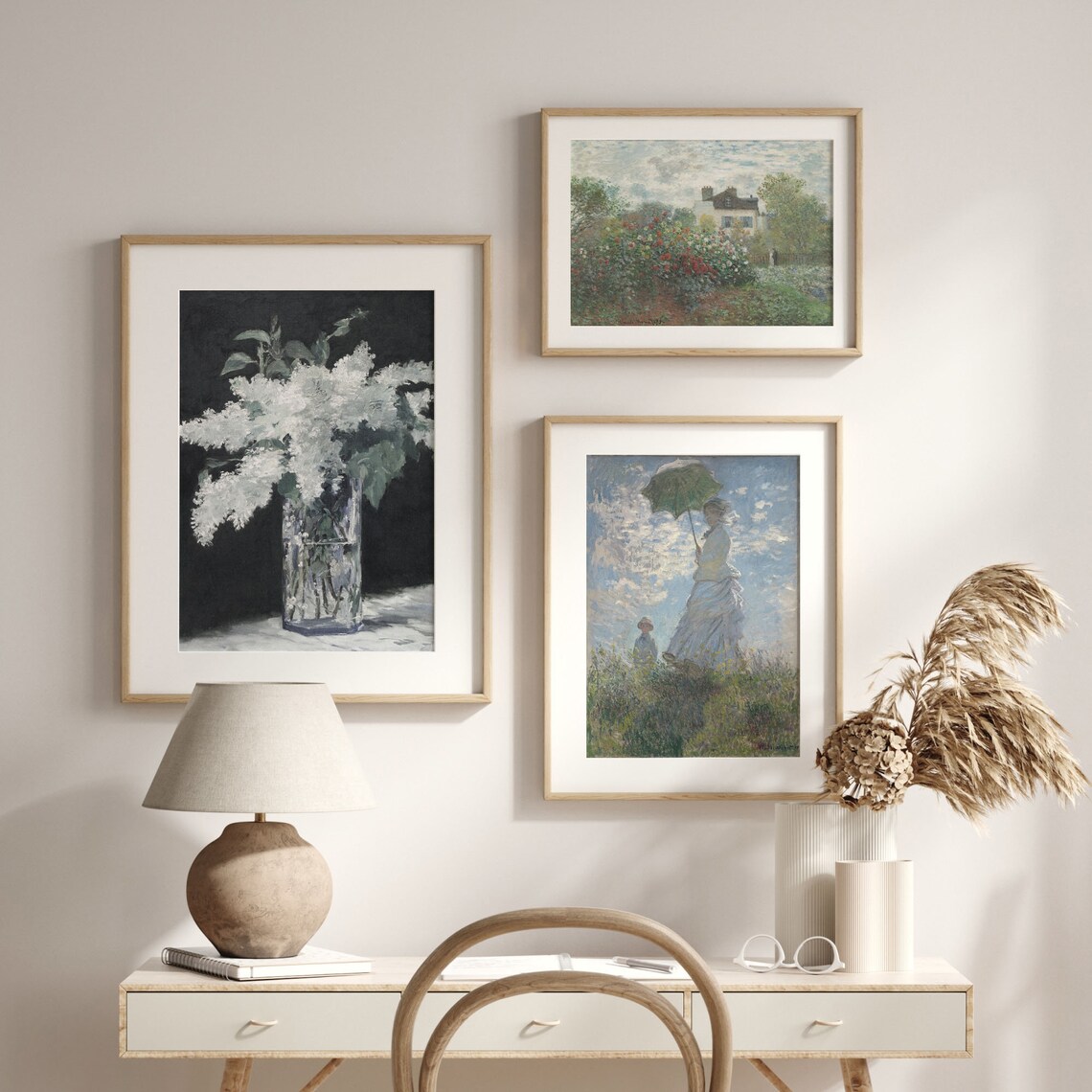 Vintage White Lilacs Floral Art Print, Farmhouse Decor - Image 2