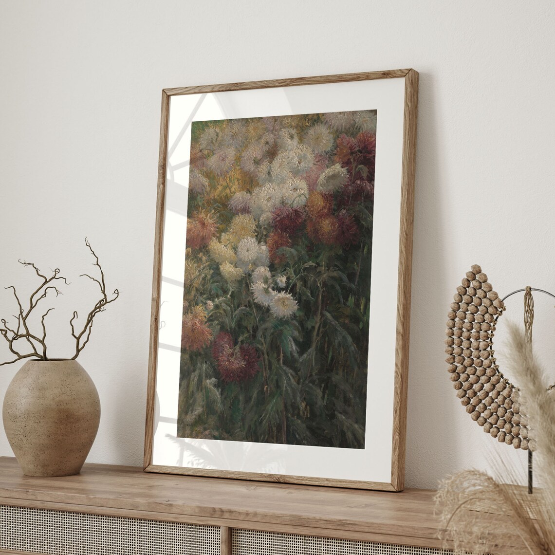 Vintage Spring Flower Artwork, Botanical Dahlia Print - Image 4