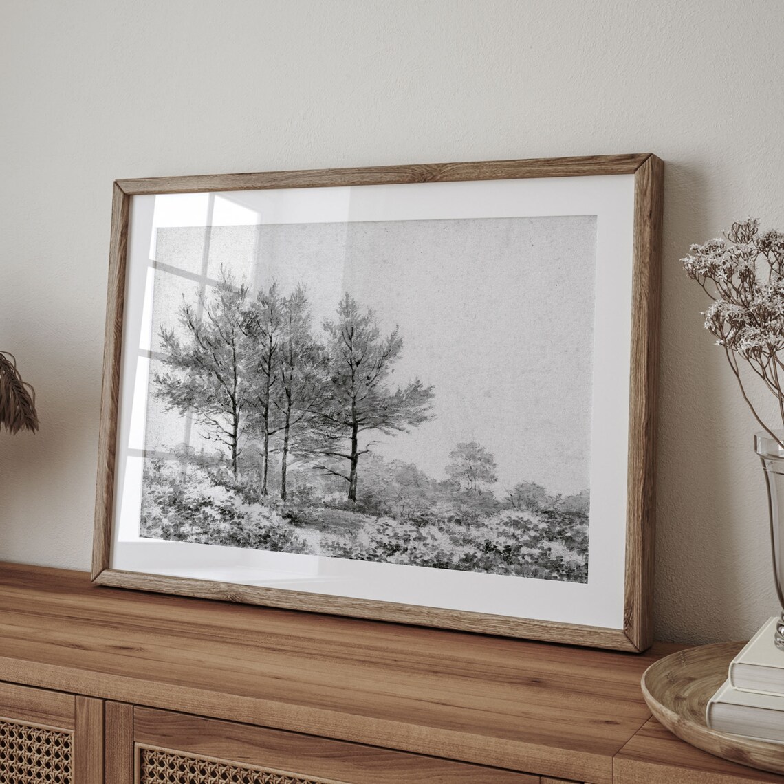 Vintage Country Landscape Sketch, Neutral Farmhouse Print - Image 4