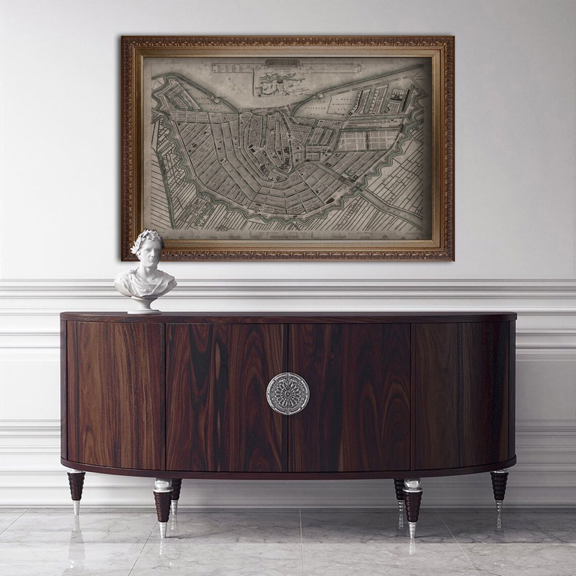 Amsterdam Vintage Map, Netherlands Travel Poster - Image 2