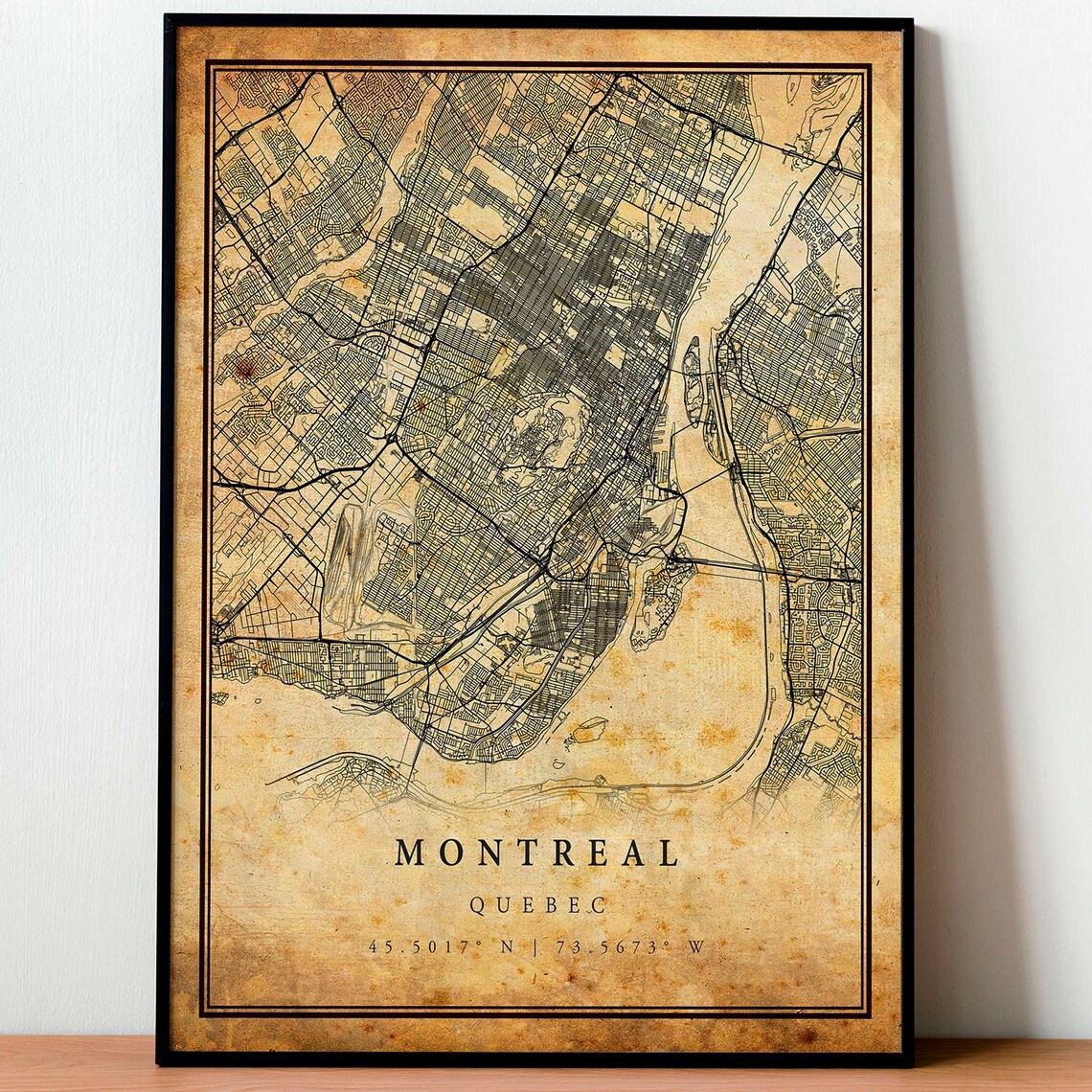Montreal Vintage Map Poster, Rustic Quebec Travel - Image 4
