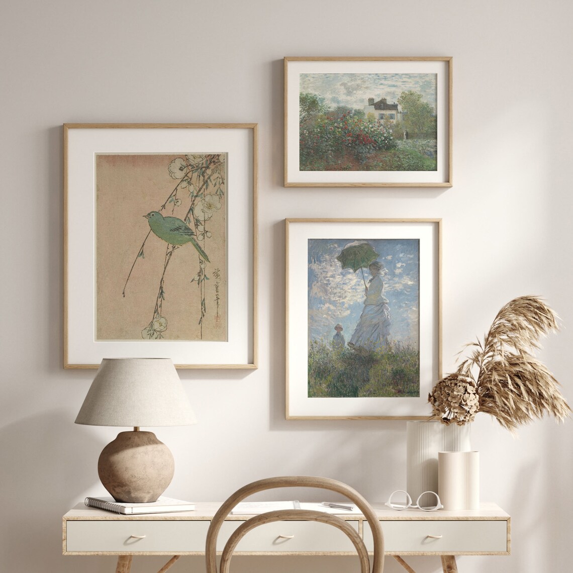 Vintage Japanese Botanical Bird Art Print - Image 2