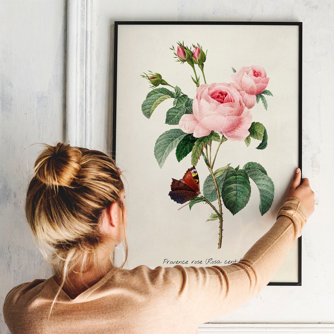 Rose Vintage Botanical Victorian Poster Art Print - Image 3
