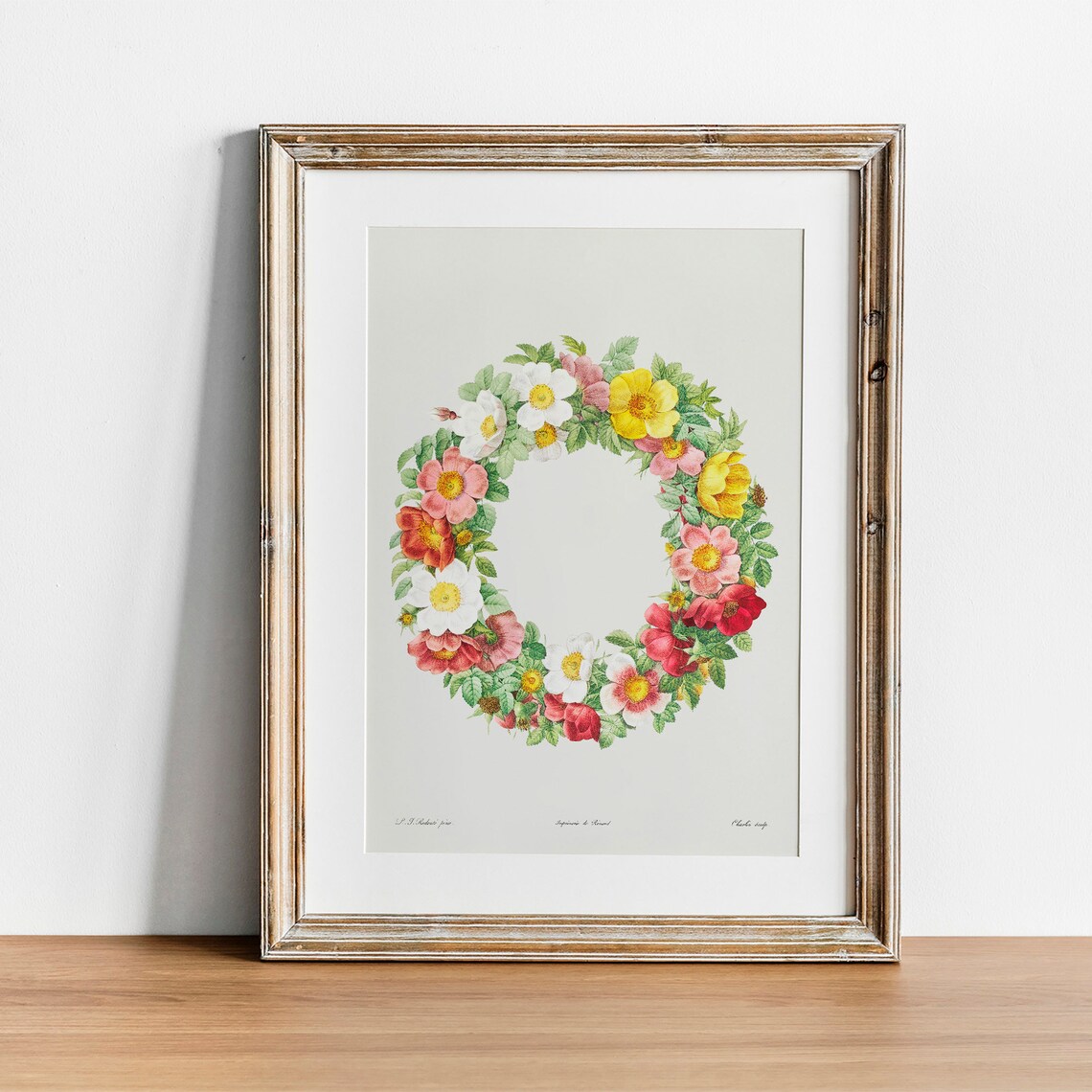 Rose Bouquet Vintage Botanical Art Print