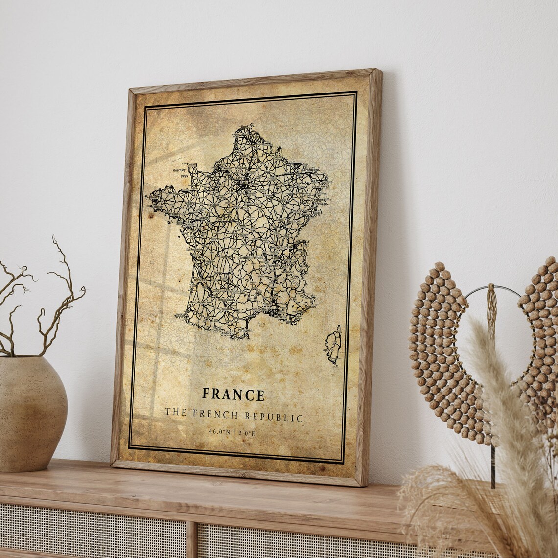 France Vintage Map Poster Print, Travel Poster - Image 4