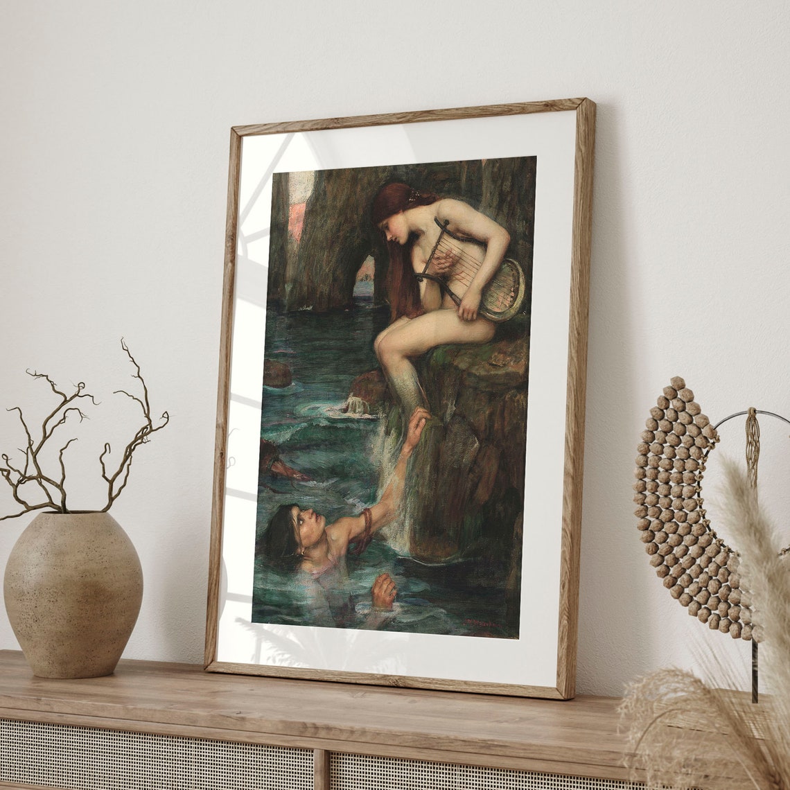 John William Waterhouse The Siren Mythology Nautical Art Poster - Image 4