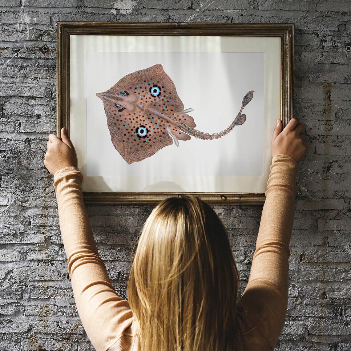 Fish Illustration Ray Fish Vintage Fishing Poster - Image 3