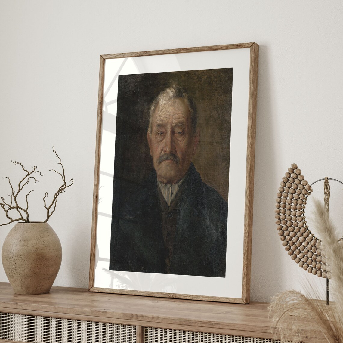 Vintage Portrait Art Print, Antique Man Painting - Image 4