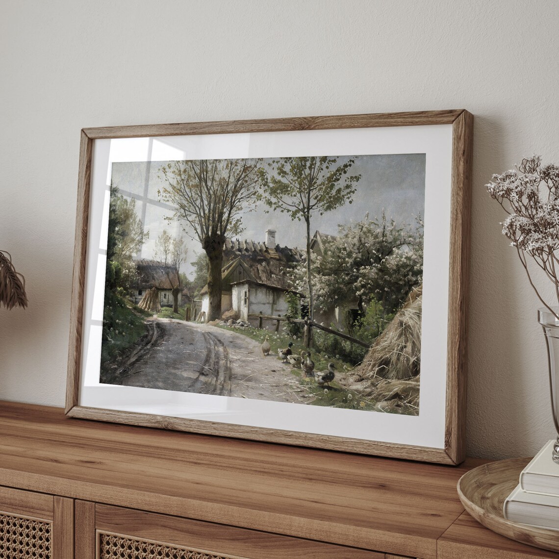 Country Road Vintage Oil Painting Poster Print
