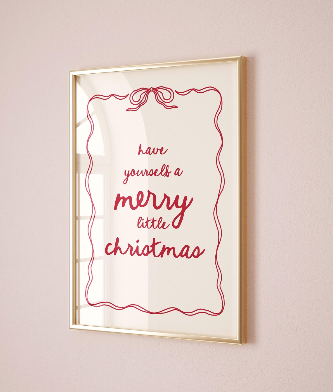 Merry Christmas Quote Poster, Minimalist Holiday Decor - Image 2