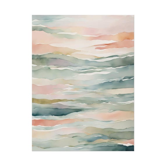 Pastel Water Nc23 Abstract Art Print