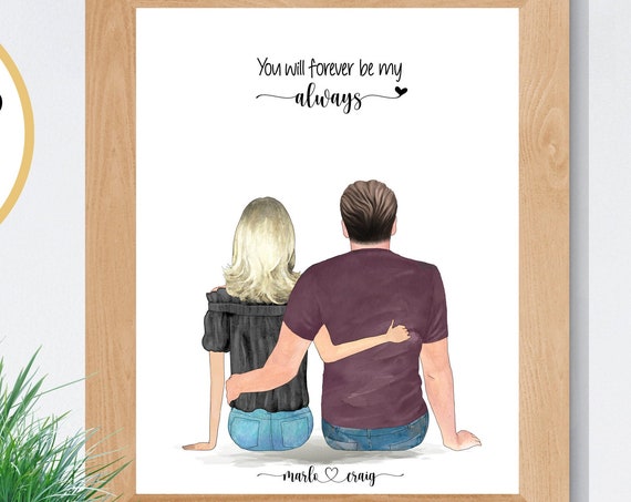 You Will Forever Be My Always Personalized Couple Love Poster