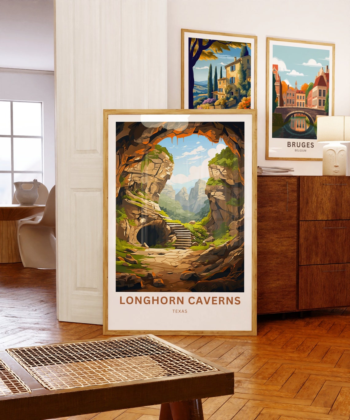 Longhorn Caverns Texas Cave Arch Steps Customizable Travel Poster - Image 5