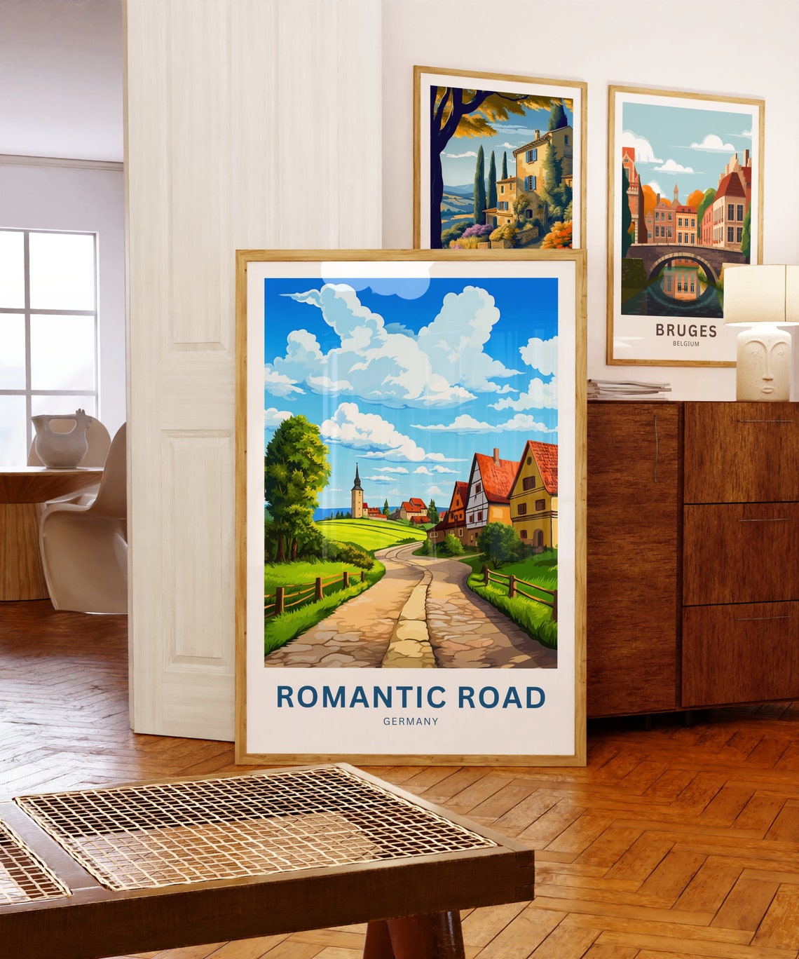 Romantic Road Germany Personalized Country Lane Town Travel Poster - Image 5
