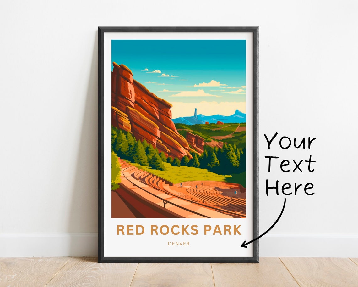 Personalized Red Rocks Park Denver Amphitheatre Travel Poster