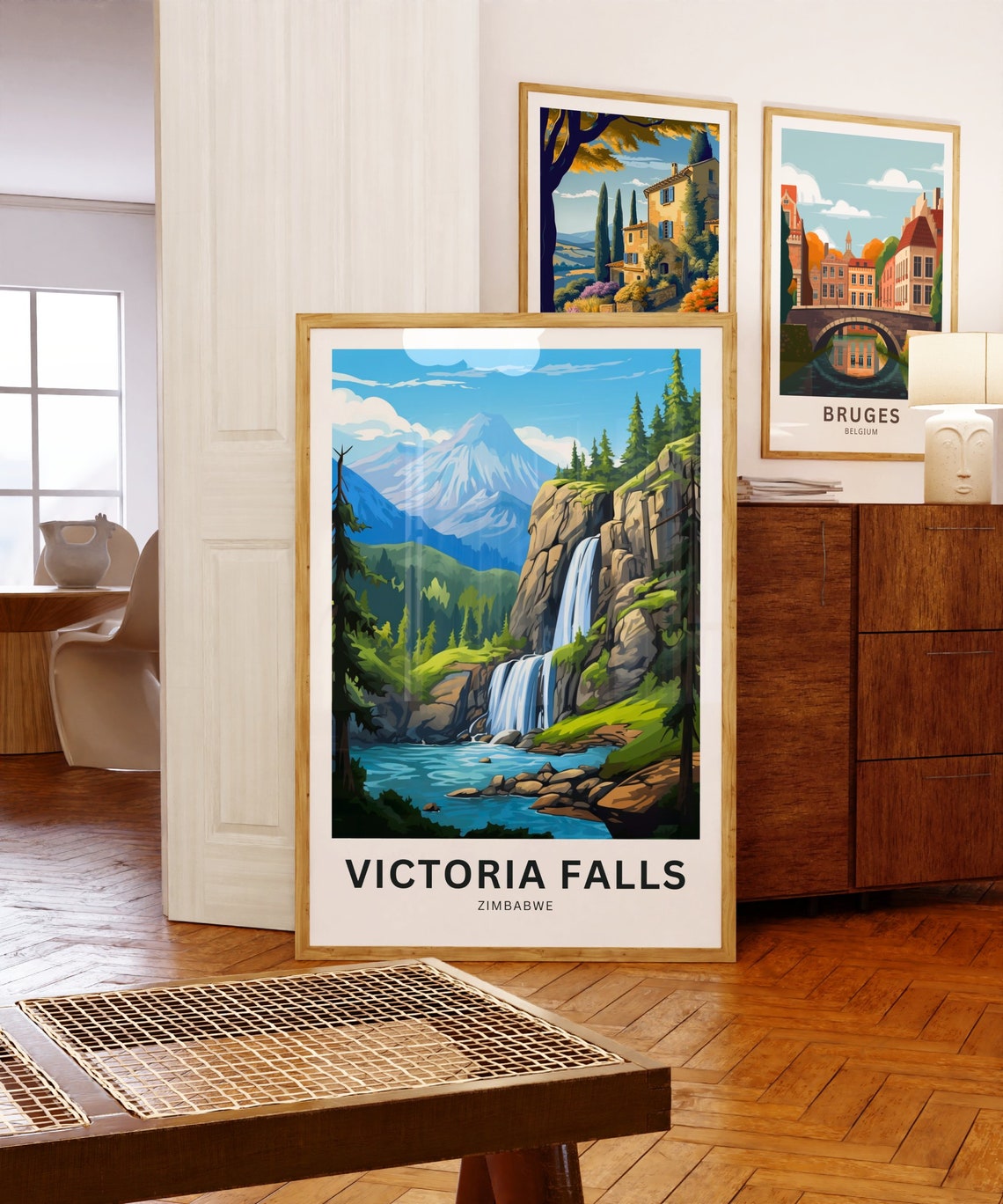 Victoria Falls Zimbabwe Waterfall Cliffs Mountain View Poster - Image 5