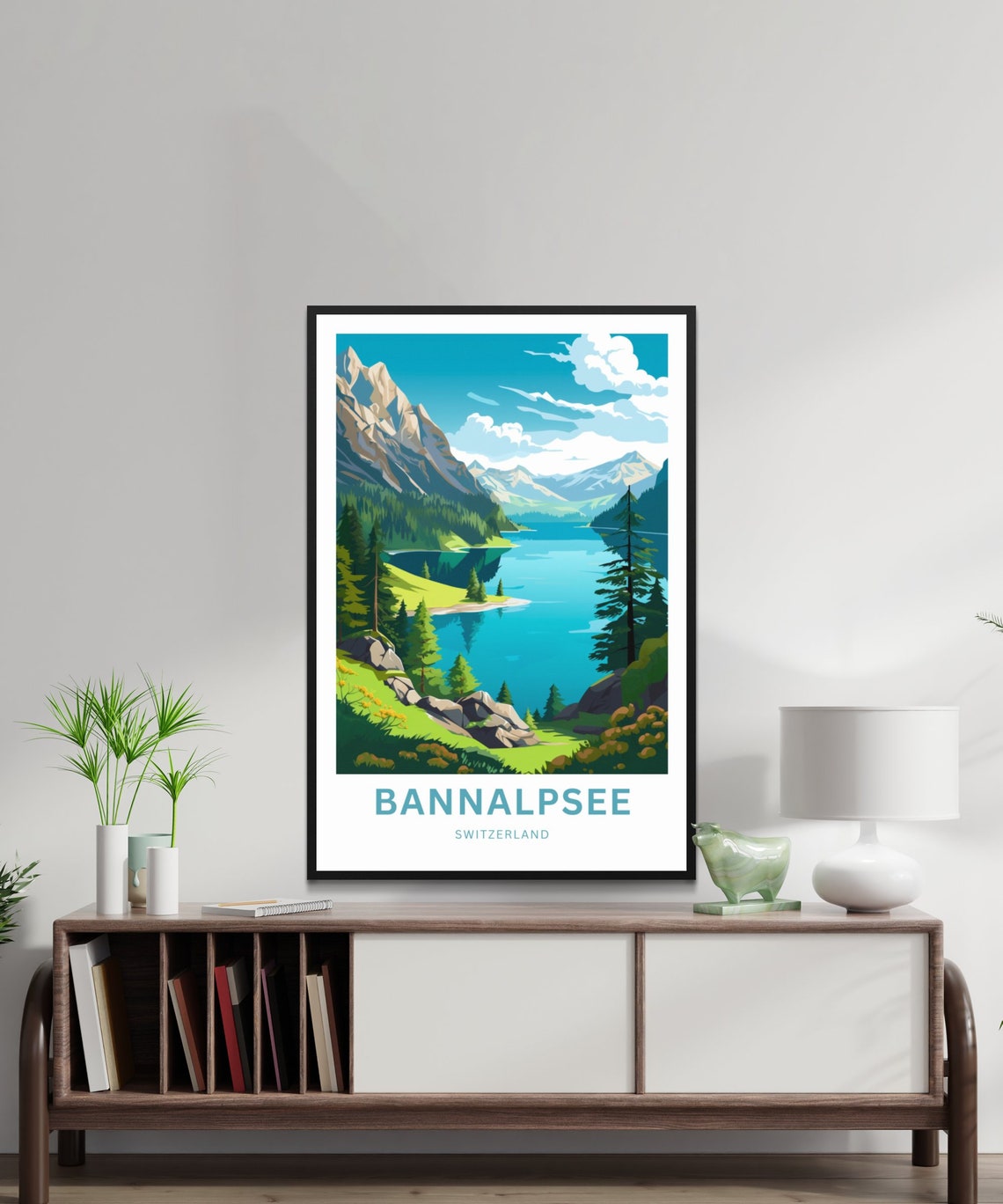 Bannalpsee Switzerland Turquoise Alpine Lake Mountain Poster - Image 3