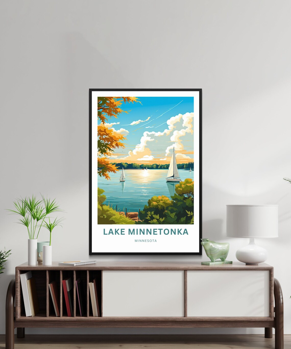 Personalized Lake Minnetonka Travel Poster, Minnesota - Image 3