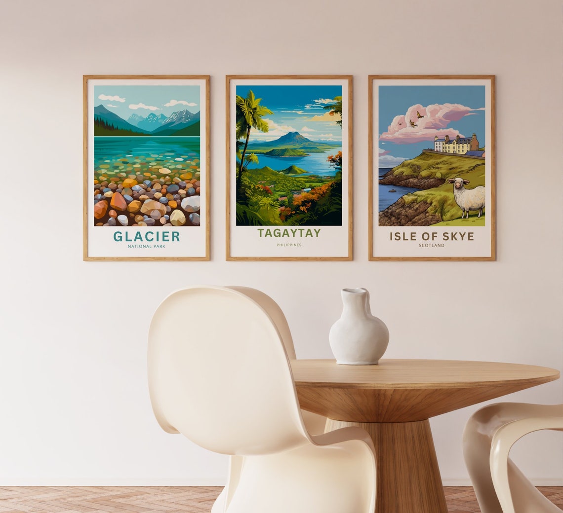 Tagaytay Philippines Taal Volcano Palms Lake Island Scenic Poster - Image 3