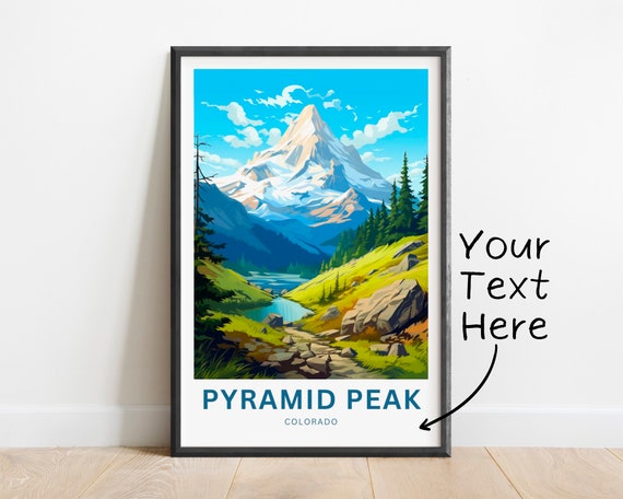 Personalized Pyramid Peak Travel Print Pyramid Peak Poster United States Wall Art Framed Present Gift Colorado Present