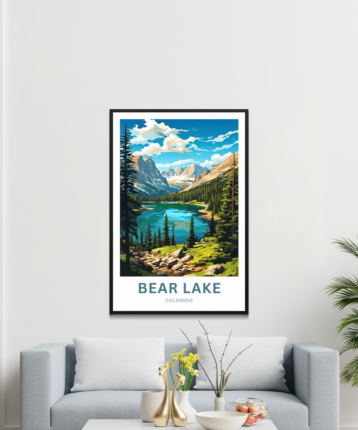 Bear Lake Travel Print, Colorado Wall Art - Image 2