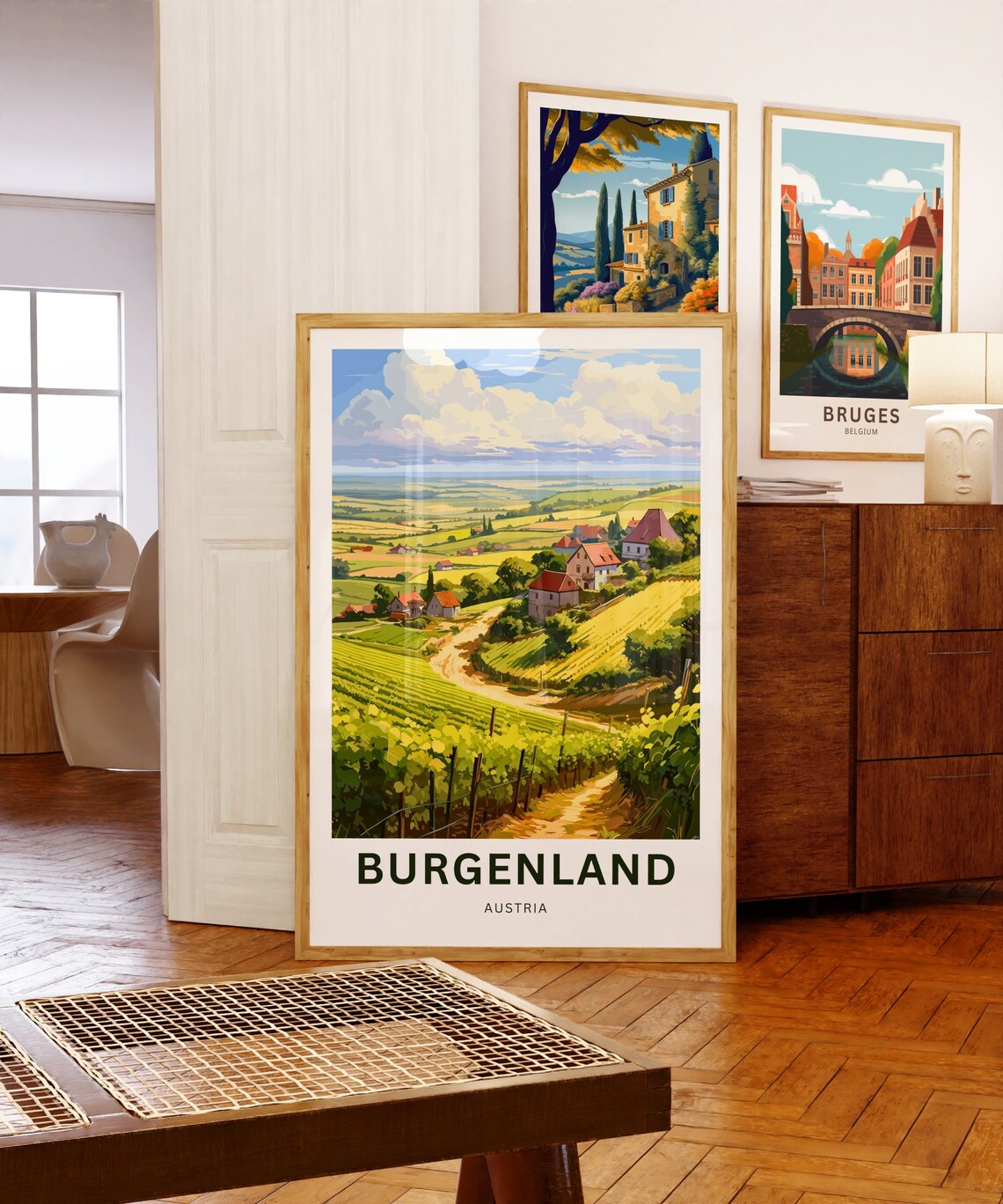 Burgenland Austria Vineyard Valley Rolling Hills Travel Poster - Image 5