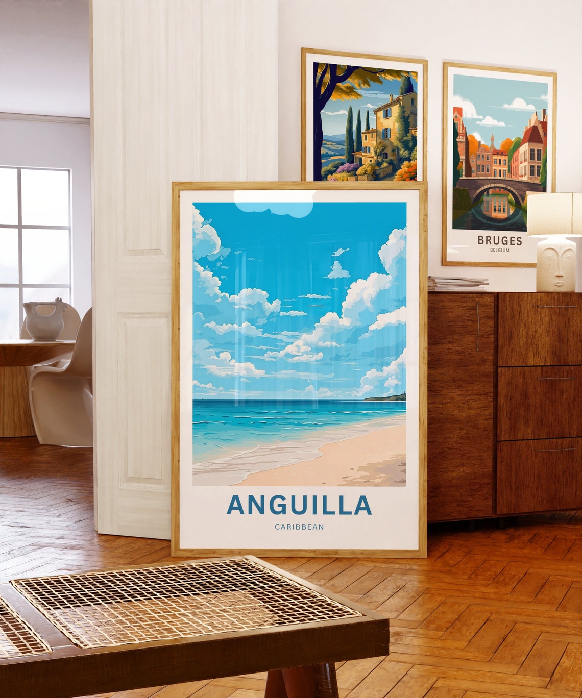 Anguilla Travel Print Anguilla Poster Caribbean Wall Art Framed Present Gift Caribbean Present - Image 5