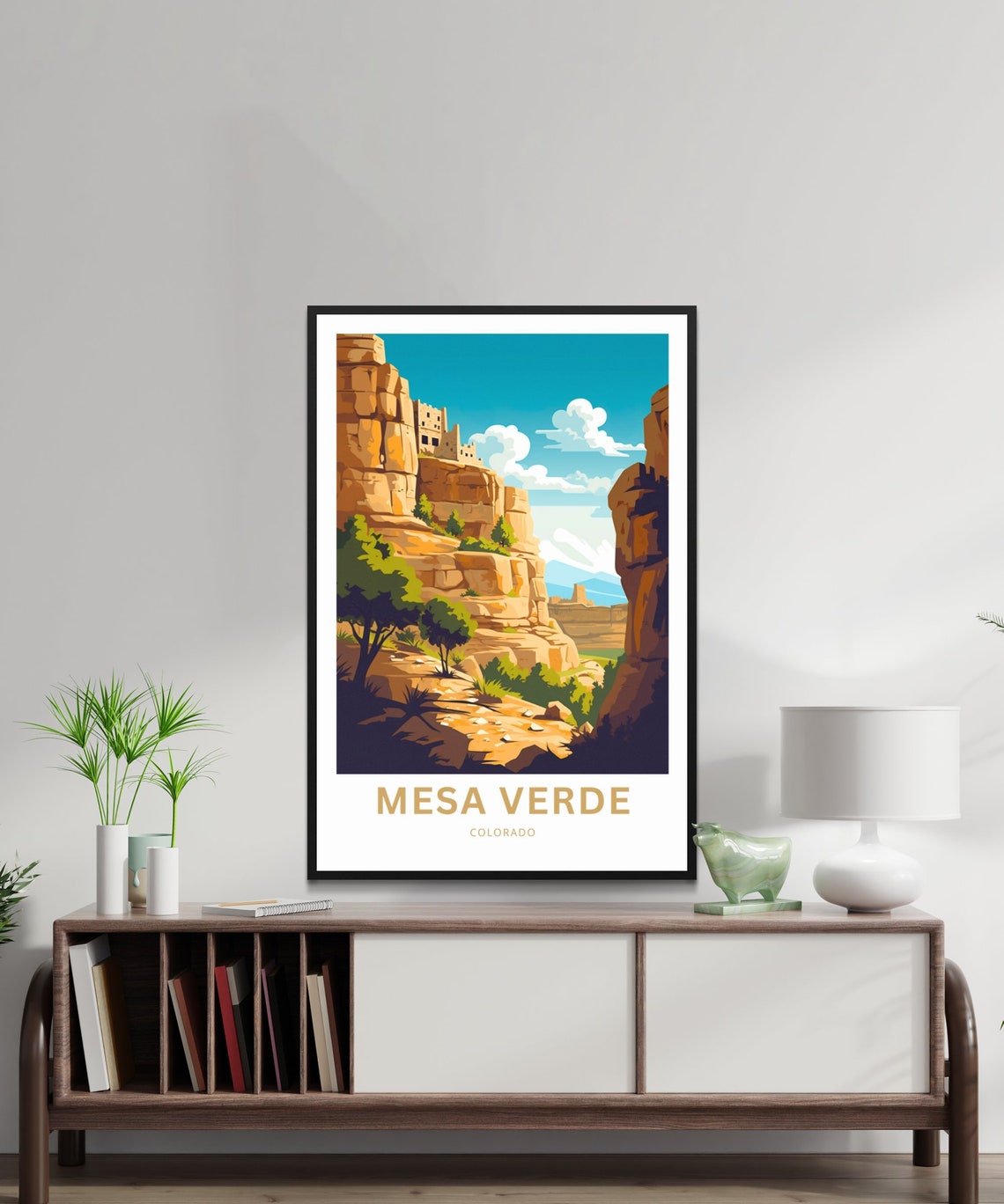 Personalized Mesa Verde Colorado Cliff Dwellings Travel Poster - Image 2