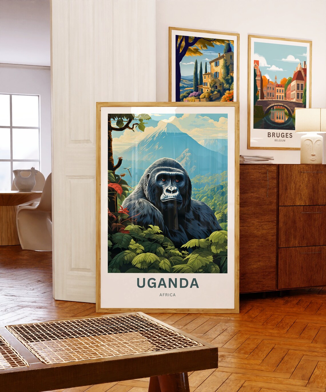 Uganda Africa Mountain Gorilla Jungle Portrait Scenic Travel Poster - Image 3