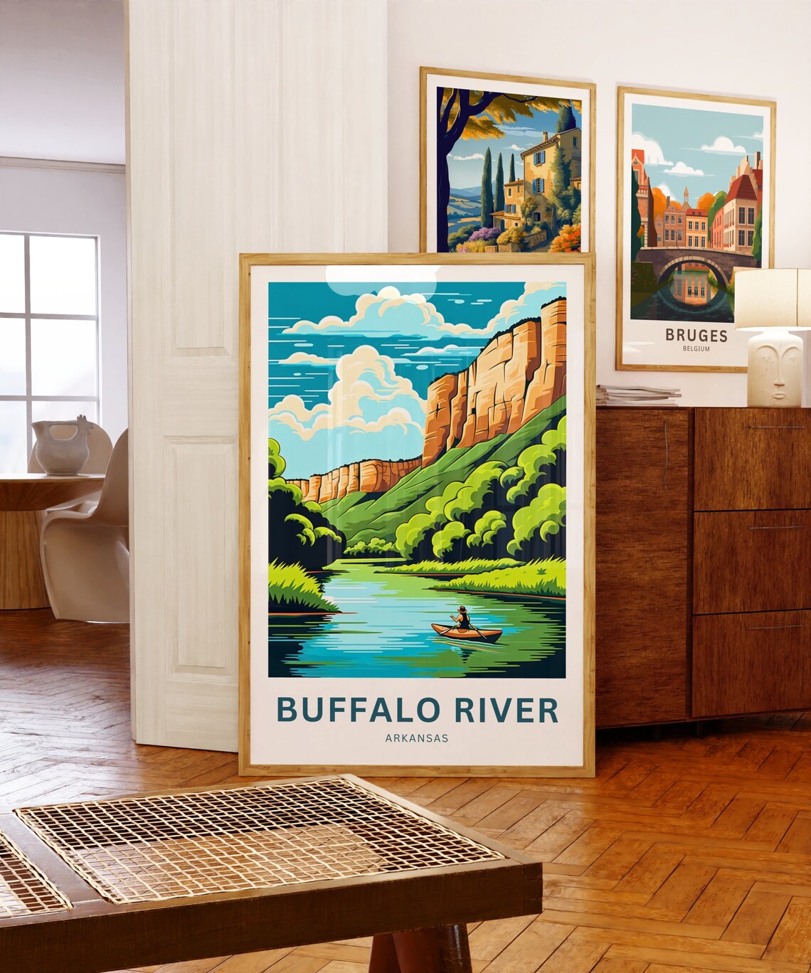 Buffalo River Travel Poster, Arkansas Landscape - Image 5