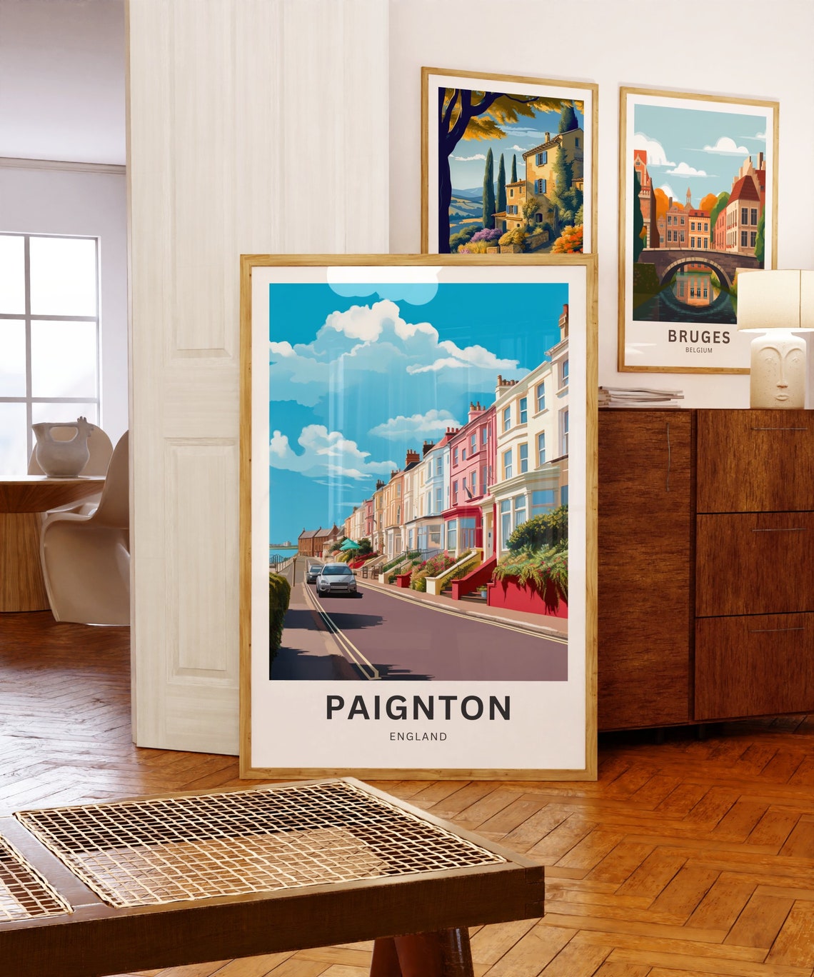 Paignton England Seaside Terrace Houses Seafront Street Poster - Image 5