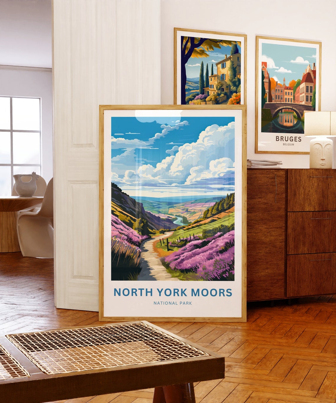 North York Moors National Park Heather Hills England Travel Poster - Image 5