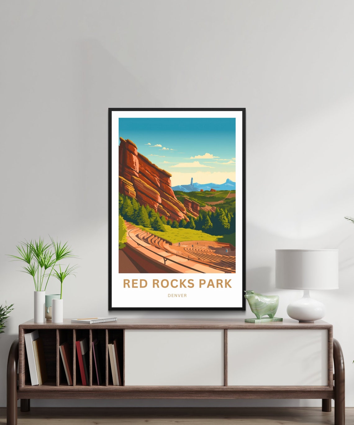 Personalized Red Rocks Park Denver Amphitheatre Travel Poster - Image 2