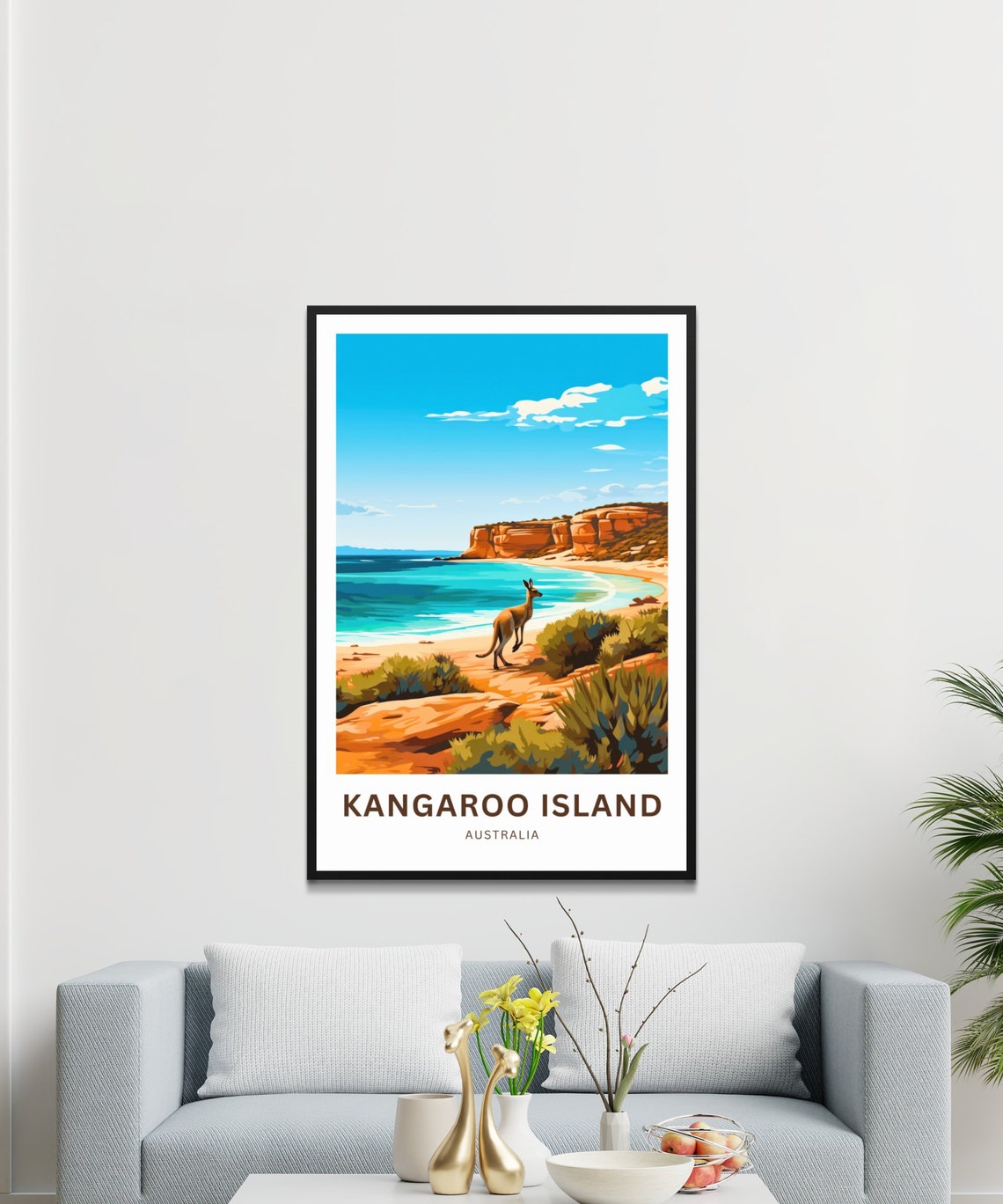 Personalized Kangaroo Island Wildlife Red Rocks Custom Travel Poster - Image 3